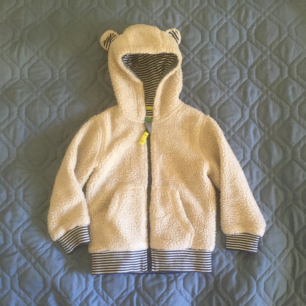 Mini Boden Shaggy Lined Zip-up Hoodie